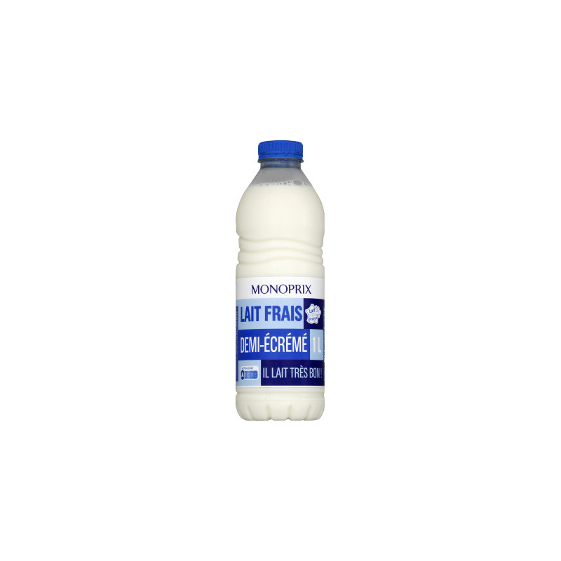 Monoprix Lait frais demi-écrémé 1L