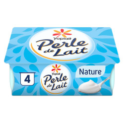 Yoplait Perle De Lait Nature Yaourt Brassé Pots 4x125g
