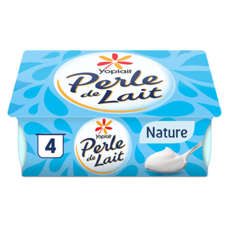 Yoplait Perle De Lait Nature Yaourt Brassé Pots 4x125g