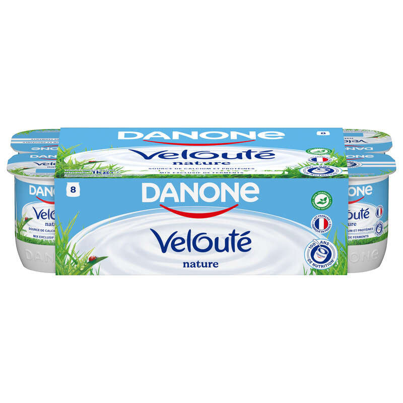 Danone Velouté Yaourt Brassé Nature 8x125g