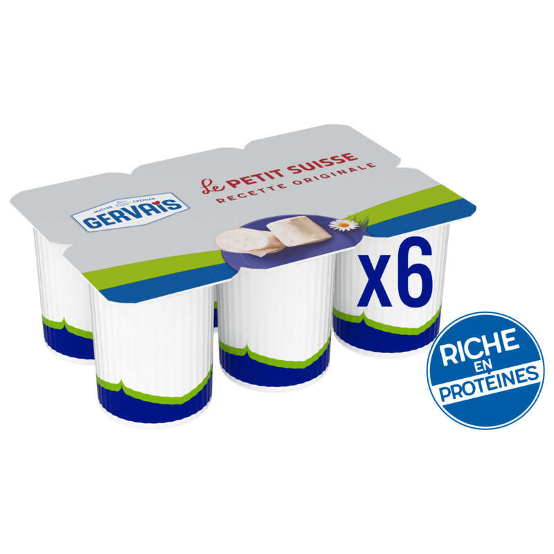 Gervais Petits Suisses Nature 9.5% Mg 6x60g