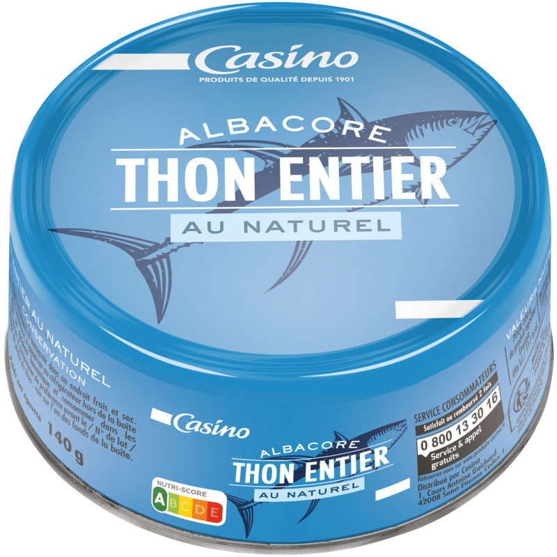 Casino Thon albacore au naturel - 140g