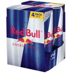 Red Bull regular Boisson énergisante Le pack de 4x25cl