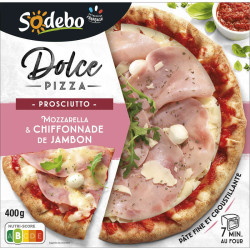 Sodebo Pizza Dolce Prosciutto Jambon Mozzarella 400g