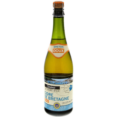 Casino Ça Vient D'Ici Cidre De Bretagne - Doux - Alc. 2,5% Vol. - 75Cl