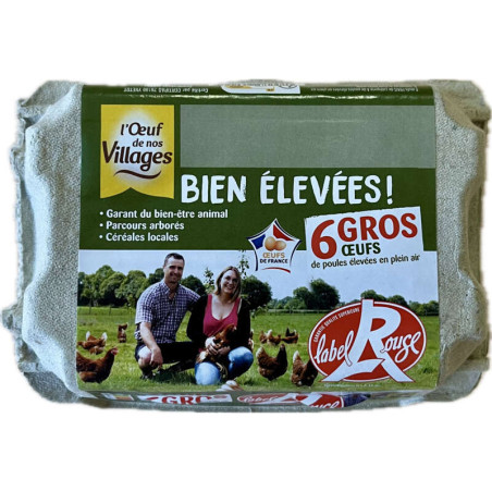 L'Œuf de Nos Villages Gros Œufs Label rouge x6