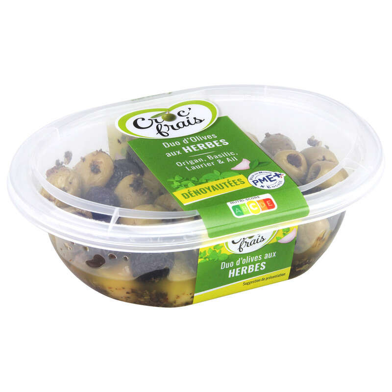 Croc'Frais Olives Dénoyautées Aux Herbes 200g