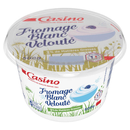 Casino Fromage blanc velouté - 3% m.g. - 1 pot - 500g