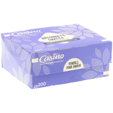 Casino Boîte de Bâtonnets Ouatés Tige en Papier x200