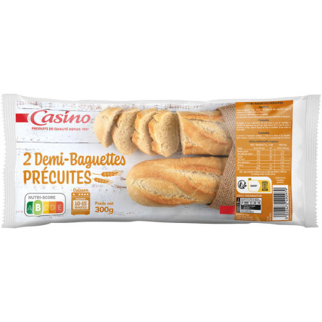 Casino Demi-baguettes précuites x2 - 2x150g