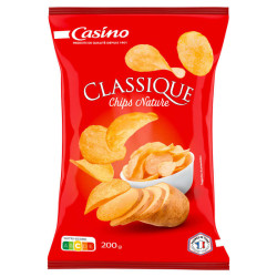Casino Chips - Nature - Sans huile de palme - 200g