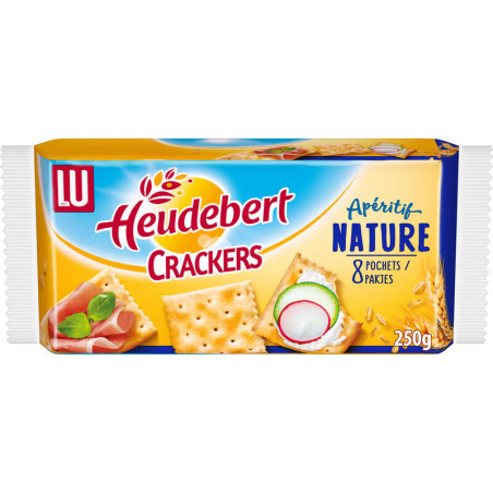Lu Heudebert Biscuits Apéritifs Crackers Nature 250g