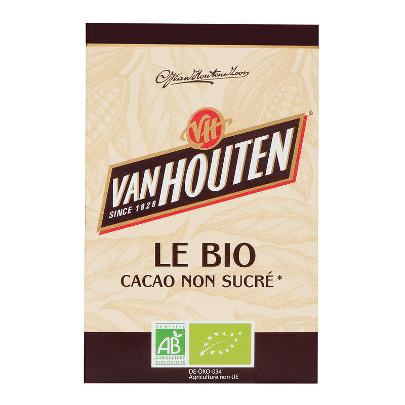 Vanhouten Le Bio Chocolat En Poudre Cacao Non Sucré Bio 125G