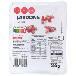 Tous les jours Lardons fumés 200g