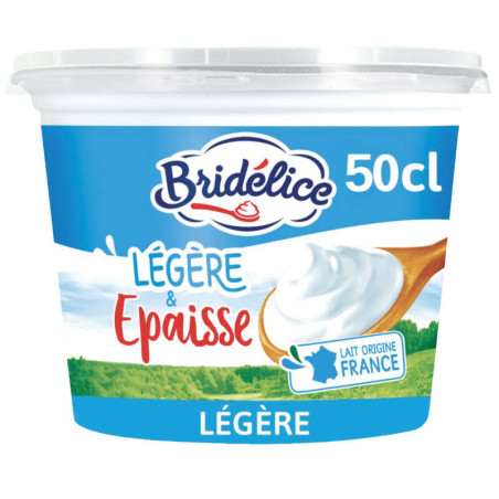 Bridélice Crème Fraîche Epaisse Légère 15% Pot 50cl