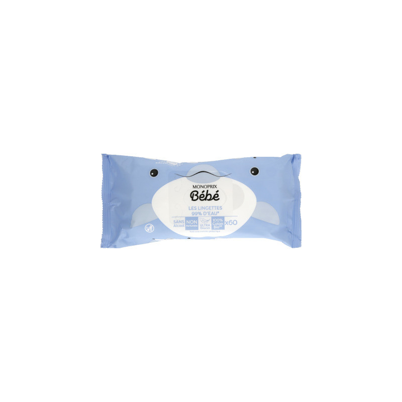 Monoprix Bébé Lingettes eau x60