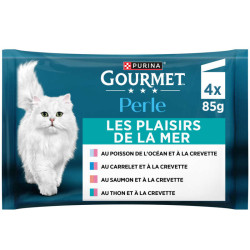 Purina Gourmet Perle Pâtée pour chat Les Plaisirs de la mer 4x85g