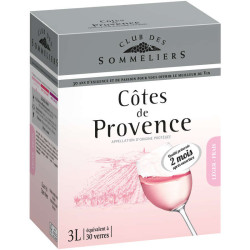 Club des Sommeliers Côtes de Provence - Alc 12%vol. - Vin rosé - 3L
