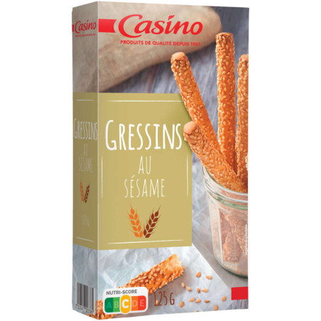 Casino Flûtes - Biscuits apéritifs - Sésame - 125g