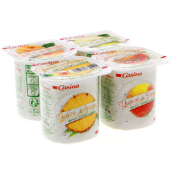Casino Yaourt Brassé aromatisés aux Fruits 4x125g