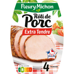 Fleury Michon Rôti De Porc Extra Tendre x4