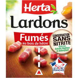 Herta Lardons Fumés sans nitrite 2x75g