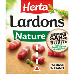 Herta Lardons Nature sans nitrite 2x75g