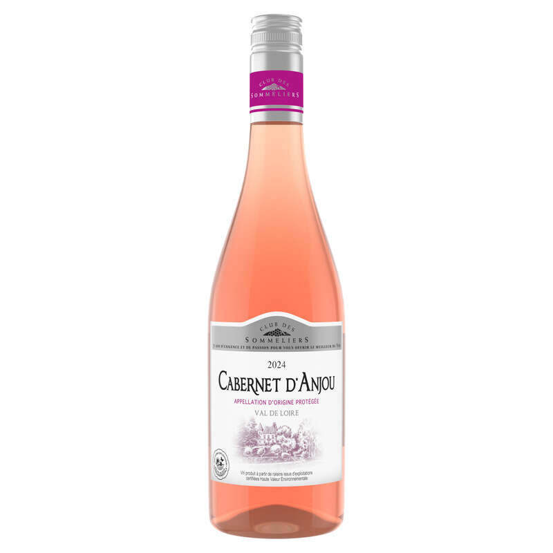 Club des Sommeliers Cabernet d'Anjou - Val de Loire - Vin rosé - 75cl