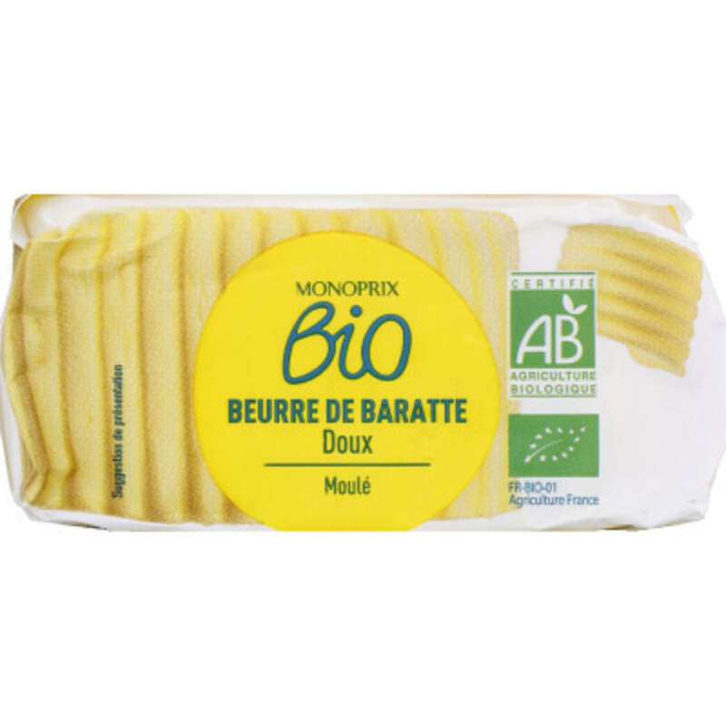 Monoprix Bio Beurre moulé doux 250g