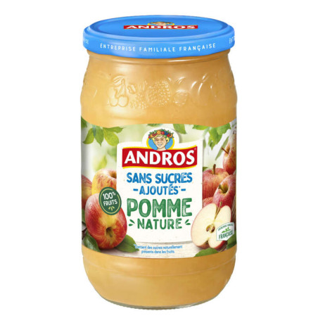 Andros Compote De Pommes Sans Sucres Le Pot De 730g