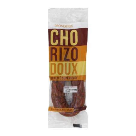 Monoprix Chorizo Doux Pur Porc 225g