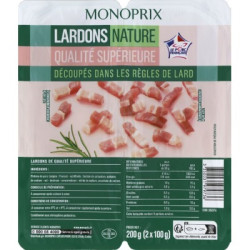 Monoprix Lardons Nature Qualité Supérieure 200g