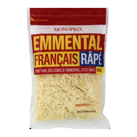 Monoprix Emmental français râpé 200g