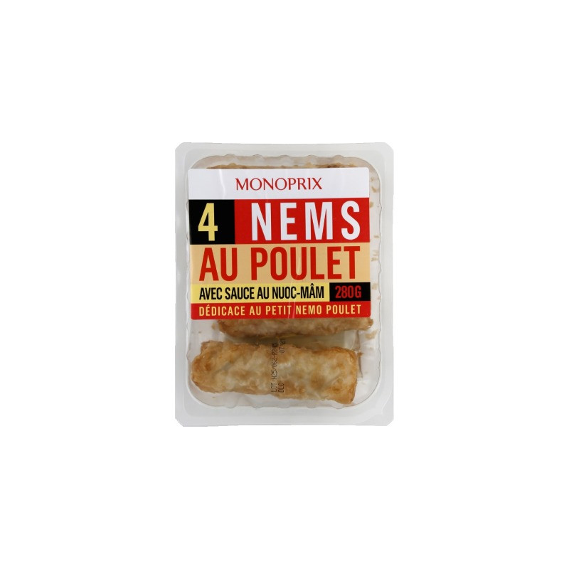 Monoprix Nems au poulet x4 280g