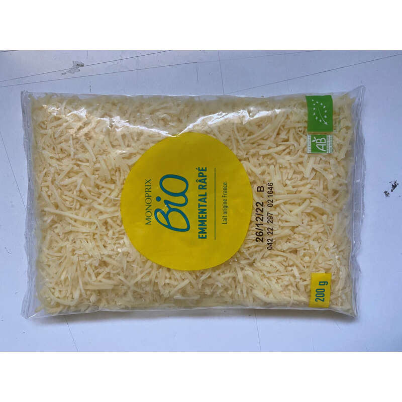 Monoprix Bio Emmental Râpé 200g