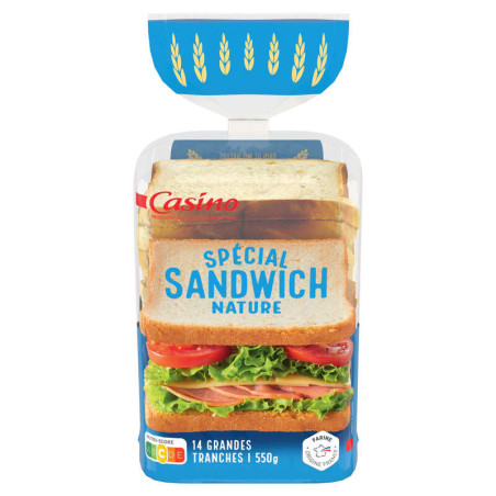 Casino Pain de Mie Américain Nature 550g