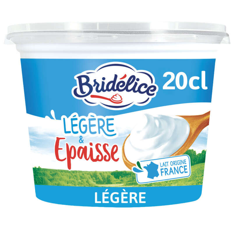 Bridélice Crème Fraîche Epaisse Légère 15% Pot 20cl