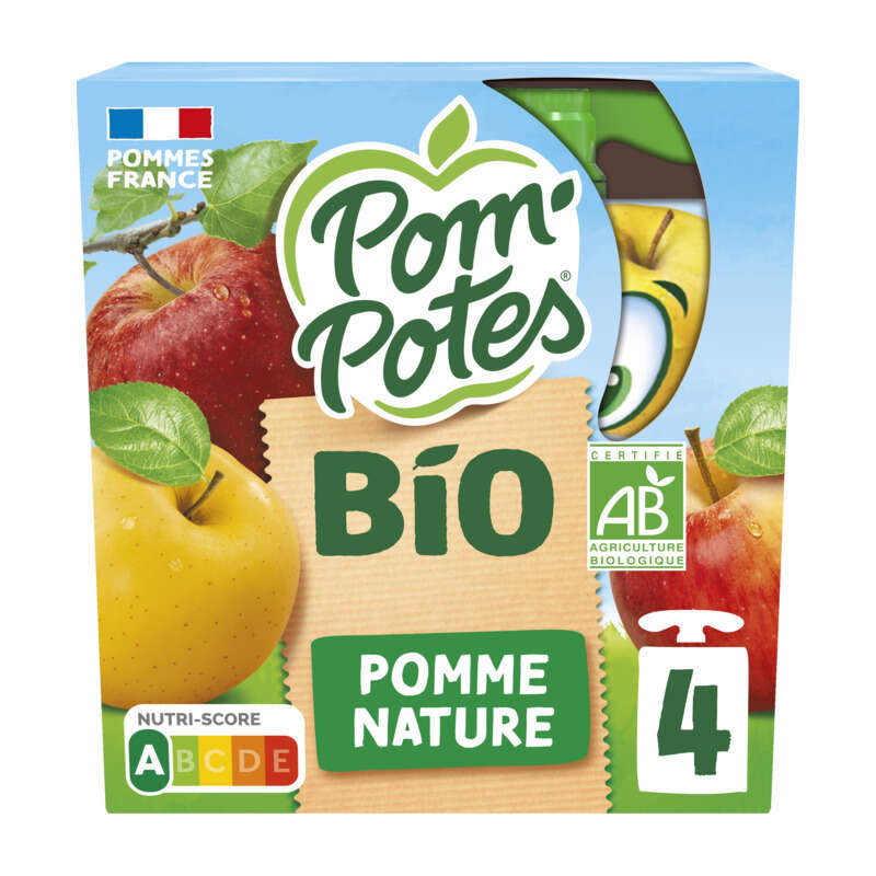 Pom'Potes Bio Pomme Golden 4x90g