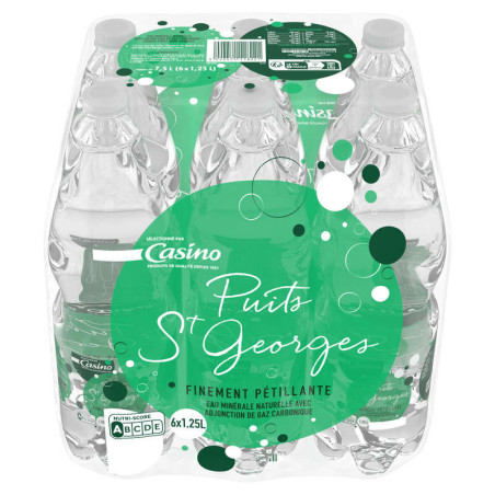 Casino Puits St-Georges - Eau Minérale Naturelle Finement Pétillante 6X1,25L
