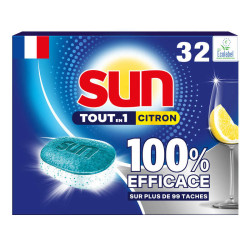 Sun Tablettes Lave-vaisselle Tout en 1 Citron x32