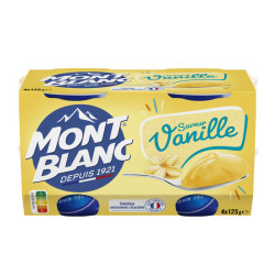 Mont Blanc Crème Dessert Saveur Vanille 4x125g