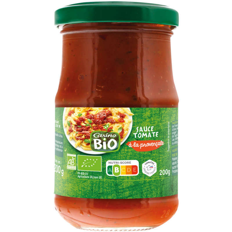 Casino Bio Sauce tomates - Provençale - Biologique - 200g