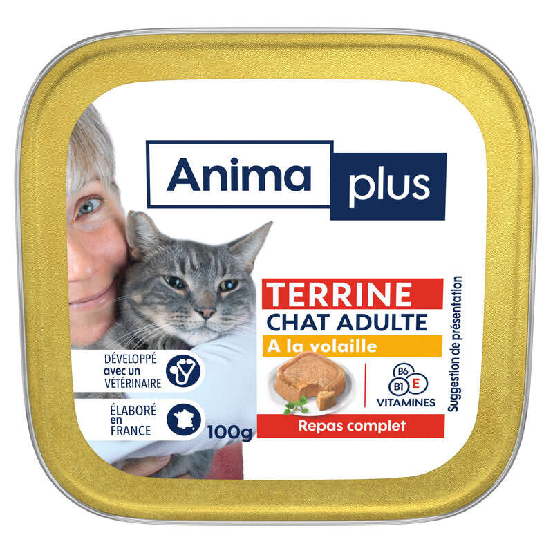 Casino Animaplus Pâtée Pour Chats Volaille 100g