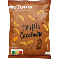 Casino Soufflés - Biscuits apéritifs - Cacahuète - 90g