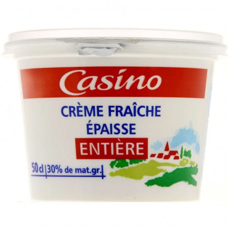 Crème fraîche épaisse entière - 30% de matères grasses