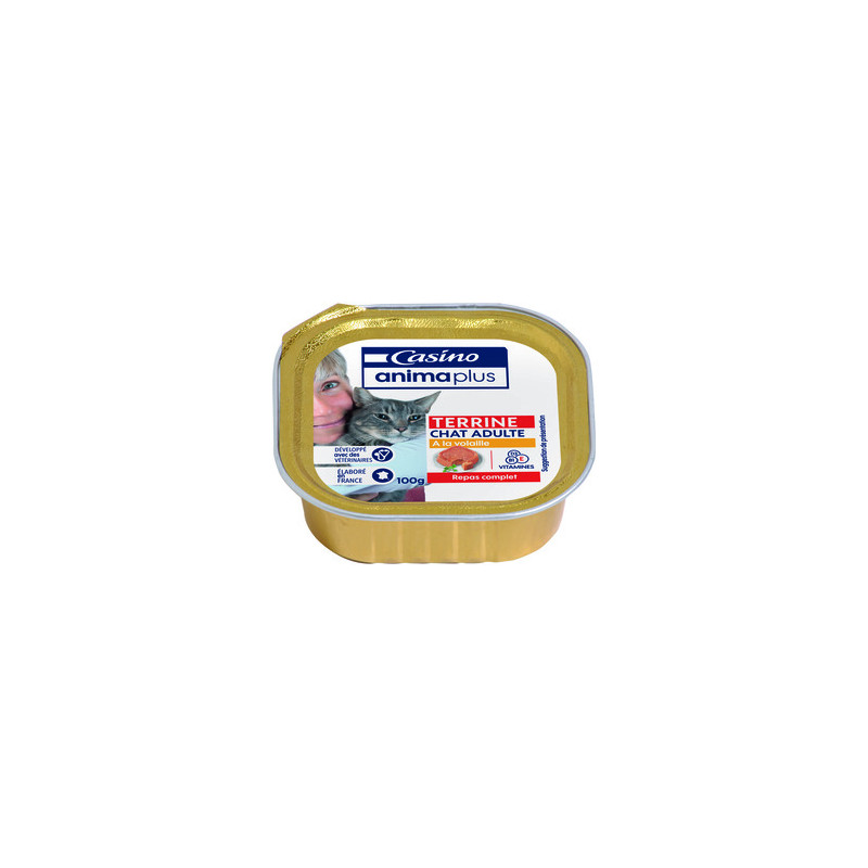 CASINO Terrine Chat Adulte Volaille - 100g