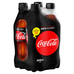 COCA COLA Zéro bouteille - 4x50cl