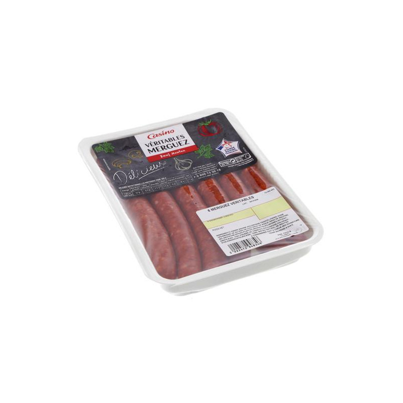 CASINO Véritables merguez - 6x55g