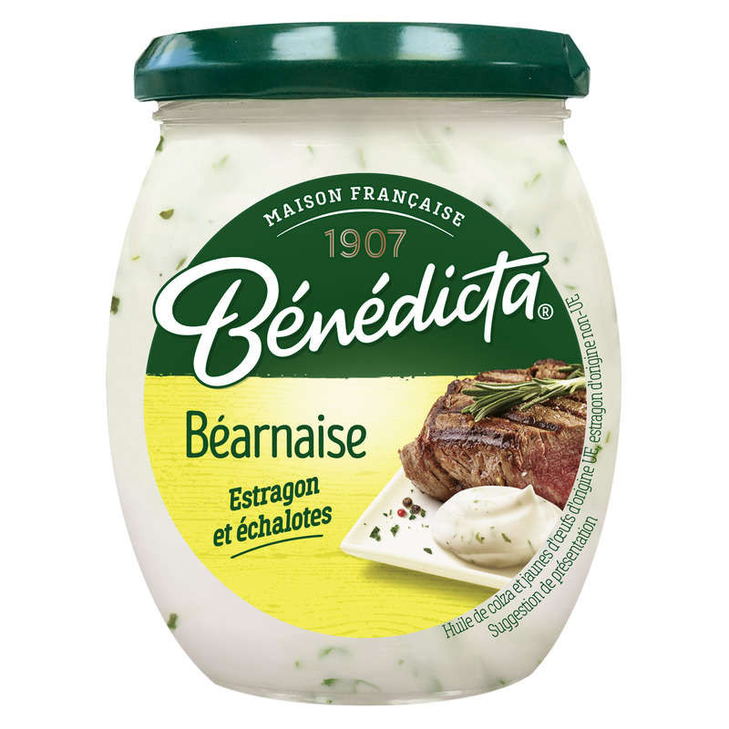 BÉNÉDICTA Sauce béarnaise à l'estragon et aux échalotes - 260g