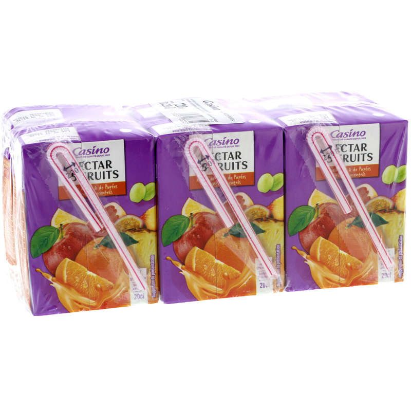 Casino Nectar - 15 Fruits - Mini Briques - Gouter enfant - 6x20cl
